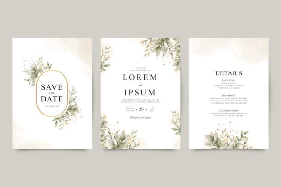 Download Wedding Invitation Template Set - Template Collection