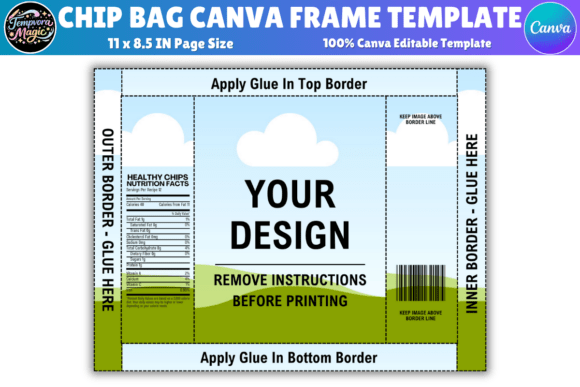 Download Chip Bag Canva Frame Editable Template - Template Collection