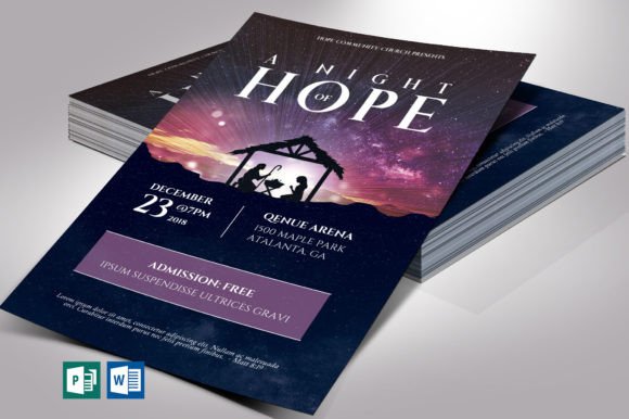Download Hope Christmas Flyer Template for Word - Template Collection