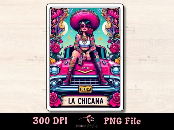 Download Funny Mexican Tarot Card, La Chicana Png - Mexican Collection